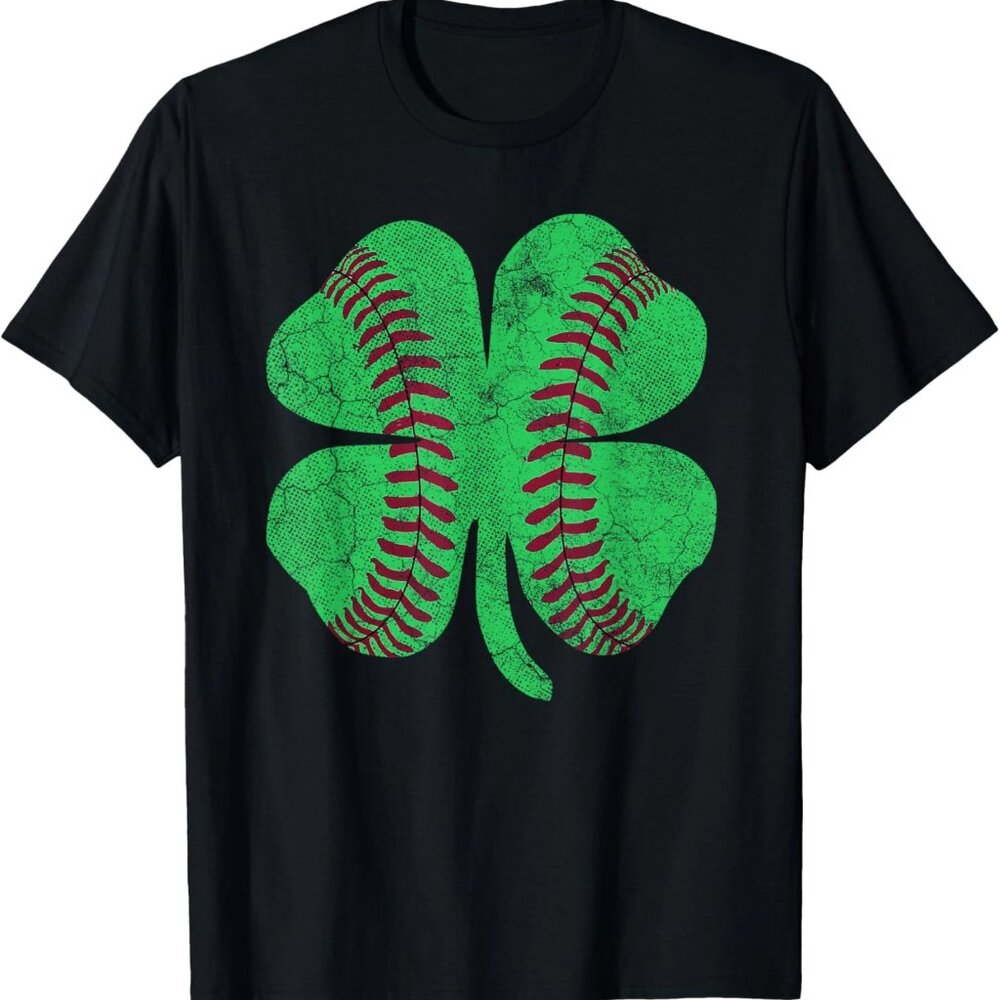 St Patricks Day Shamrock Baseball Paddy's T Shirt